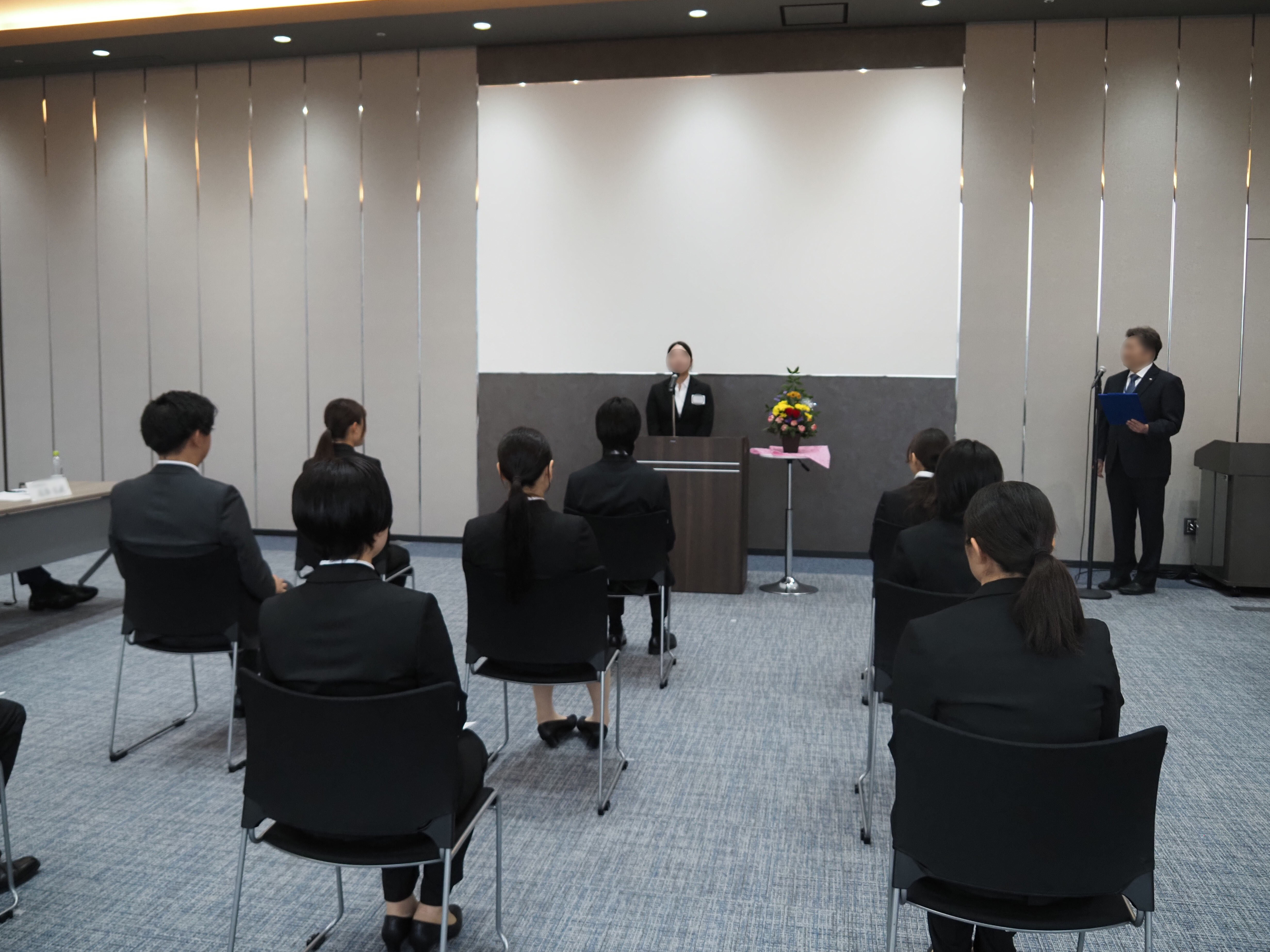 内定者スピーチの様子